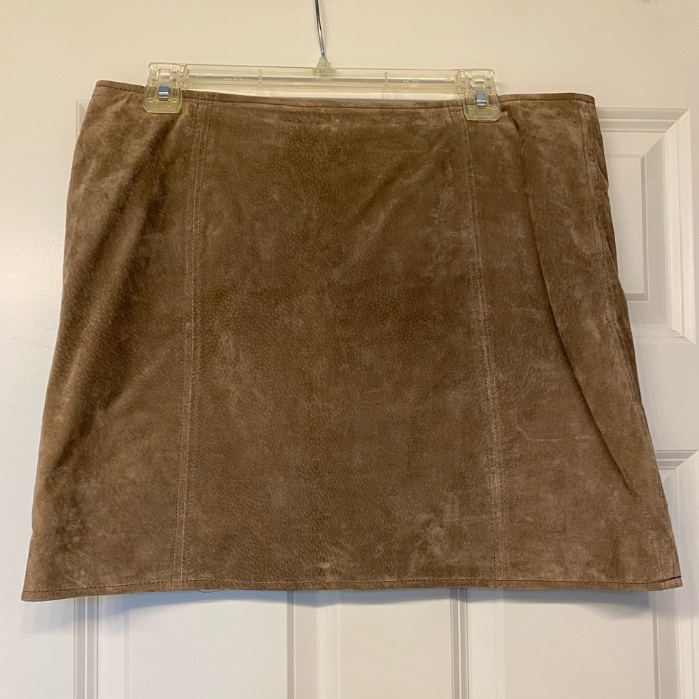 Blanknyc Leather Suede Skirt